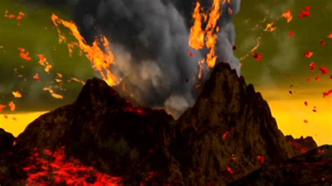 volcano eruption video with sound